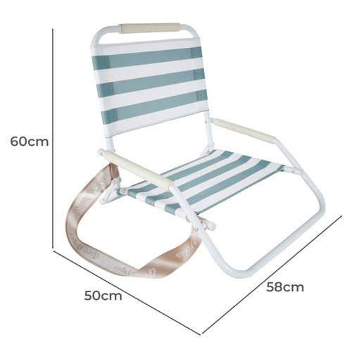 Hamptons Stripe Foldable Beach Chair Temple Webster